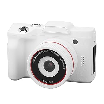 【中古】16MP デジタルカメラ 16X 光学ズーム 27mm 広角 1080P フル HD ビデオ 2.4 インチ LCD Vlogging カメラ 初心者用 (ホワイト)
