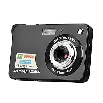 【中古】Xtahdge デジタルカメラミニポケットカメラ48MP2.7インチLCDスクリーン8倍ズームスマイルキャプチャバッテリー付き防振, ブラック|AJIMURA-SHOP