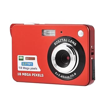 【中古】【未当て嵌める】第八芸術用写真機、720p 固定ディスク デジタル写真機 Vlogging 写真機 コンパクトカメラ 第八芸術用職業的写真機(赤)