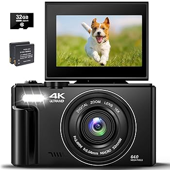 【中古】デジカメ 4K 30FPS 64MP デジタルカメラ コンパクトカメラ YouTubeカメラ AFオートフォーカス ウェブカメラ 18倍デジタルズーム 初心者向け 誕生