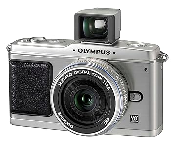 【中古】【未当て嵌める】Olympus PEN E-P1 12.3 MP Micro Four Thirds Interchangeable Lens Digital Camera with 17粍 f/2.8 Lens and Viewfinder (Silver) by Olympus
