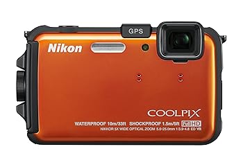 【中古】Nikon COOLPIX AW100 16のMpのCMOS GPSと盛りだくさん固定ディスク 1080P録画媒体（旧ひな型）付き添い人雨合羽デジタル写真器 オレンジ色