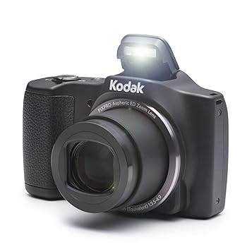【中古】【未当てはめる】Kodak PIXPRO 親しみやすい 望遠レンズ FZ201 16 MP デジタル写真器 光学20倍望遠レンズと3inLCD映写幕付き添い人 (黒いこと)