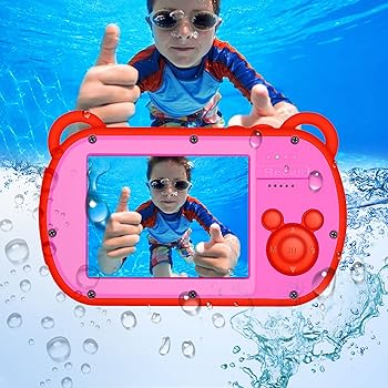 【中古】子供用水中カメラ HD 1080P 防水キッズカメラ ビデオレコーダー アクション保育園カメラ 8倍デジタルズームカメラ フラッシュとマイクステッカー