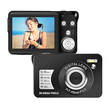 【中古】【未使用】Digital Camera 2.7 Inch 30 Mega Pixels HD Camera Rechargeable Mini Camera Students Camera Pocket Camera Digital Camera with 8X Zoom Com 45,376円