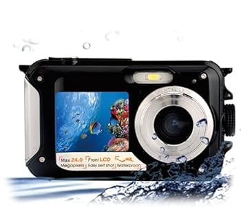 【中古】ジョワイユ joyeux 24 MEGA CMOS800万画素デジタルカメラ 防水 JOY-24MGDUAL-BK