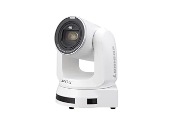 【中古】【未使用】ルーメン PTZ カメラ ホワイト 4K UHD解像度 光学30倍 デジタルズーム 12倍 集計ライト内蔵 PoE対応 NDI/HXネットワークフォーマット対応 1/1.8