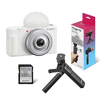 【中古】ソニー Vlog写真機 ZV-1F 白いこと Vlogger 付属品一揃いの道具 ACCVC1