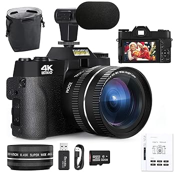 【中古】Monitech 4Kデジタルカメラ 撮影用 4Kカメラ Vlogカメラ YouTube用