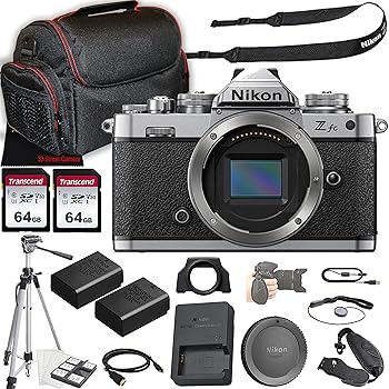 【中古】【未当て嵌める】Nikon Zfc 銀鏡レスカメラ + 128GB記憶装置 + 入れもの + 三脚架 + 余分の物 (24天下太平仕掛ける)