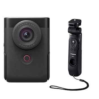 【中古】【未使用】キヤノン Canon Vlogカメラ PowerShot V10 トライポッドグリップキット ブラック PSV10TRIPODKITBK