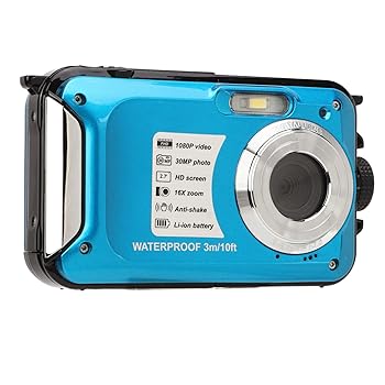 【中古】【未使用】UPQRSG水中カメラ、1080P 30MP 16Xビデオカメラ防水カメラ、自分撮りスクリーンデザイン10FT水中デジタルズーム防水カメラ、シュノーケリングキ