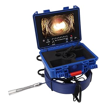 【中古】【未使用】排水管下水道内視鏡カメラ パイプライン検査カメラ 1080P IP68 防水メーターカウンター 145 度 16G(米国プラグ)｜AJIMURA-SHOP
