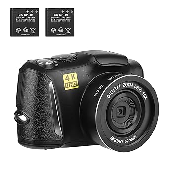【中古】KONGNY 4K / 60FPS48MP デジタルカメラ多機能ポータブル16Xデジタルズームビデオカムコーダー、3.2インチIPSスクリーンタイプ-Cポートレートビデ