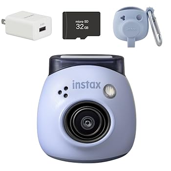 【中古】富士フイルム デジタルカメラ チェキ instax PAL \u0026microSD32GB\u0026ケース\u0026USBアダプタ (ブルー, ケース＆SD＆アダプタセット)