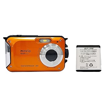 【中古】【未使用】movio 500万画素 防水デジタルカメラ 予備バッテリーセット MWP200SET