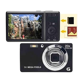 【中古】デジタル写真機 4K コンパクトデジタルカメラ 衣嚢写真機 4K映像媒体 56MP高絵素 20倍デジタル望遠レンズ 軽さで持っていく助けになる 画像や第八芸術に助けになる 日