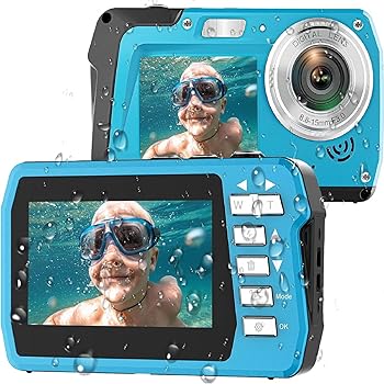 【中古】防水デジカメ4Ｋ48MP 水中カメラ3.5m防水カメラ オートフォーカス IPS (3インチ/2インチ) 自撮り シュノーケリング用デジタルカメラ 1500mAh バ｜AJIMURA-SHOP 22,191円