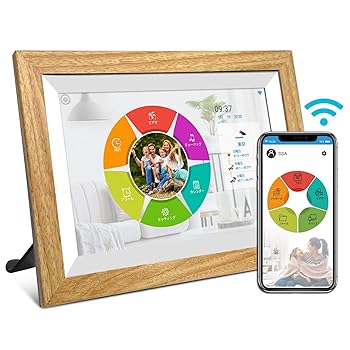 【中古】【未当て嵌める】moonka デジタルフォトフレーム 10.1in wifi 人感検出器 1280*800 32GB記憶装置内蔵 タッチパネル 第八芸術や画像快い音生まれ変わり 横すべり見せ物 I
