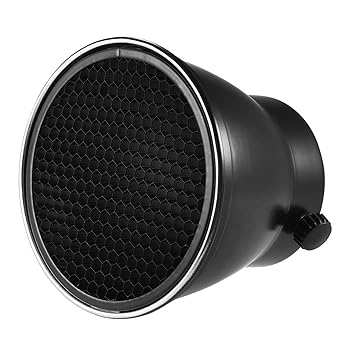 【中古】60度グリッド180Wスタジオストロボフラッシュライト付き96mmリフレクターディフューザーランプシェードディッシュ 耐久性があります