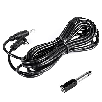 【中古】【未使用】Fotoconic 10フィート/3m 3.5mm - オス フラッシュ PC 同期コードケーブル 6.35mmから3.5mmジャックアダプター付き スタジオストロボトリガーカ