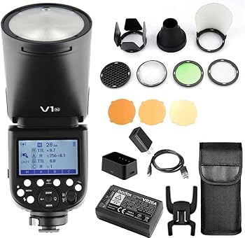 【中古】【未当て嵌める】【Godox定め事代わりになる】Godox V1-N 閃光電球閃光電球 素早さ点火装置 2.4G 1/8000 HSS 480盛りだくさん力強さ 1.5s再利用第四次元 10気泡管水準器LEDモデリングラ