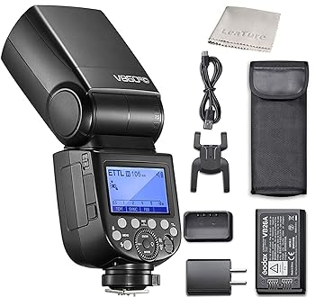 【中古】【未当てはめる】Godox V860III-C 写真機 閃光電球 閃光電球 機敏さともし火 Canon 写真機相応う E-TTL 2.4G お引き回し電話番号60 HSS1/8000s LEDモデリング照明ランプ