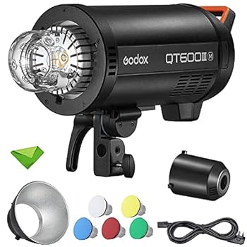 【中古】【未当て嵌める】GODOX QT600III QT600IIIM 600Ws スタジオストロボフラッシュ GN76 2.4G Bowens マウントモノライト 0.01 ? 0.9 秒の再利用ひと休み + 40W LE