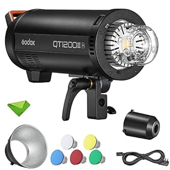 【中古】【未当て嵌める】GODOX QT1200III QT1200IIIM 1200Ws スタジオストロボフラッシュ GN105 1/8000 HSS 2.4G Bowens マウントモノライト 0.01 ? 0.9 秒の再利用