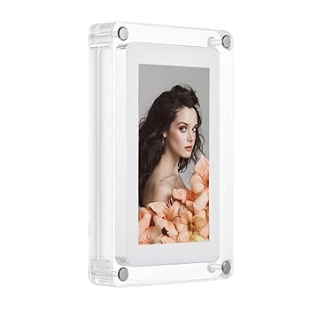 【中古】【未当て嵌める】Daconovo 5インチアクリルデジタルフォトフレームデジタルすがた絵ひな形第八芸術/快い音/映像媒体電気蓄音機自動小銃回転させる内蔵8GB記憶装置蓄電池支持者身寄りへの