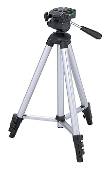 【中古】【未使用】ハクバ HAKUBA 4段三脚 ビデオカメラ対応 W-312 シルバー 三脚ケース、クイックシュー付属
