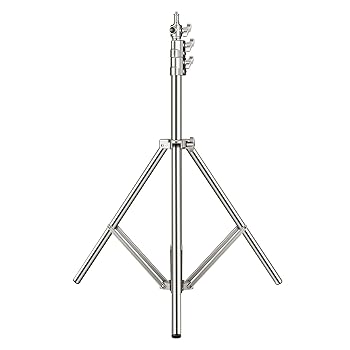 【中古】【未使用】NEEWER 2m ステンレススチール ライトスタンド スプリングクッション 耐久性 写真三脚スタンド 1/4インチから3/8インチのユニバーサルネジアダプ