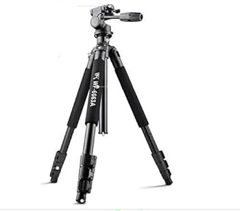 【中古】【未使用】SLRデジタルカメラDVビデオカメラのための輸送バッグを持つWF-6663Aプロフェッショナル三脚台ボール頭カメラアルミニウム三脚台