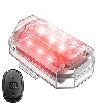 【中古】【未使用】オートバイのストロボ ライト LED - 7 色のストロボ ランニング ライト | USB充電式夜間飛行信号点滅警告灯 dikawe