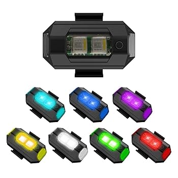 【中古】【未使用】ドローン ストロボライト 七色切替 信号警告灯 USB充電 LEDライト ドローンストロボライト 点滅ライト 点滅 高輝度 簡単な取り付け for DJIMavic