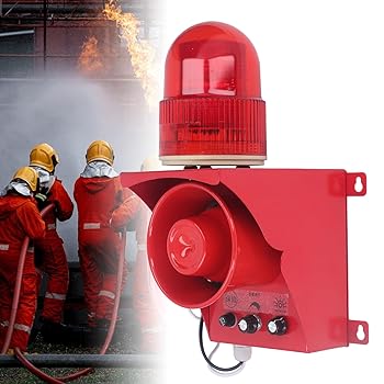 【中古】工業用サイレン警報器、40W 130dB防水LEDストロボホーン警報器、ストロボライト付き警報サイレン、工業用音と光警報器サイレン屋外サイレンホー|AJIMURA-SHOP
