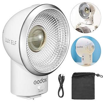 【中古】【未使用】GODOX Lux Elf レトロ カメラフラッシュ クリップオンストロボ GN6 6000K 3.6s返電時間 スピードライト Sony Canon Nikon Fuji Olympus に対応