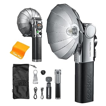 【中古】【未当て嵌める】GODOX Lux Master レトロカメラフラッシュ、TTL相応う、2.4G無線電話X取り合わせ内蔵、カラータッチスクリーン付き添い人メタルアンブレラリフレクター、