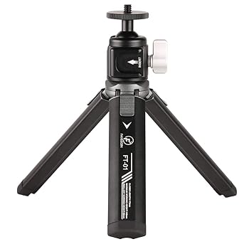 【中古】ミニ三脚カメラ コールドシューマウント 金属製 ポータブル 卓上スタンド コンパクト三脚 360度ボールヘッド付き GoPro/DJI Osmo アクション/ポ