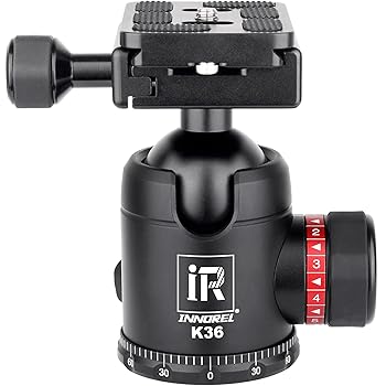 【中古】【未使用】INNOREL 自由雲台 ボール雲台 微動雲台 低重心 最大耐荷重 20kg ボールヘッド直径 36MM 強化 CNC アルミ合金 360度回転 パノラマ 3/8\