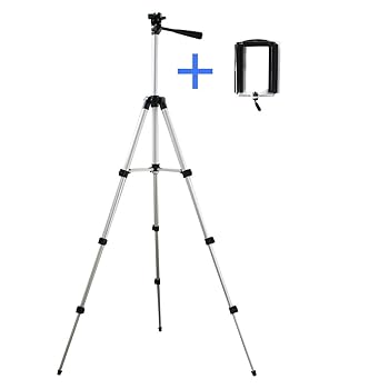 【中古】【未使用】軽量 アルミ三脚 カメラ スマホ スタンド 対応 三脚 4段 伸縮 34.5～102cm 1m 水平器付き 撮影 youtube 折りたたみ 写真 動画