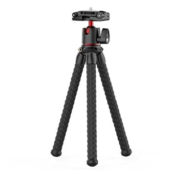 【中古】フレキシブルカメラの三脚360冷たい靴の台紙の携帯用ミニ電話selfieスティック三脚グリップスタンド