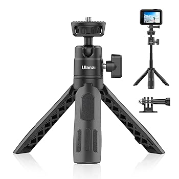【中古】【未使用】Ulanzi M12 ミニ三脚 カメラ三脚 3段伸縮 自撮り棒 卓上三脚 Gopro用マウント付き 360度回転 自由雲台 1/4ネジ穴 持ち運び便利 vlog ビデオ セル