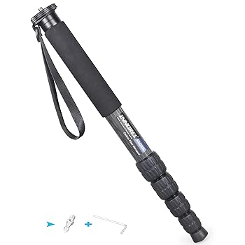 【中古】INNOREL 一脚 カメラ用 カーボン製 26lb/12kg耐荷重 5セクション伸縮可能 コンパクト 便利 軽量 旅行用（RM325C）