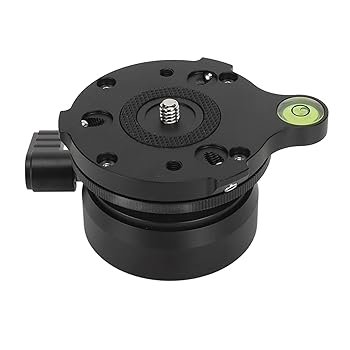 【中古】三脚用レベリングベース、ポータブルカメラレベラー、360度回転、ボールヘッド、フルードヘッド、フレックスヘッド用Z、3/8インチネジ付き三脚お
