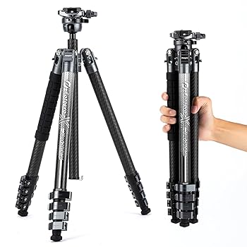 【中古】Fotoproカーボンファイバー三脚160CMパノラマボールヘッド1.14KGコンパクトなポータブルプロフェッショナルトラベル三脚カメラデジタル一眼レフ|AJIMURA-SHOP