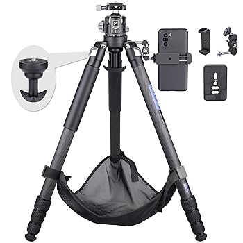 【中古】ARTCISE 軽量 カーボン ボウル三脚+44mm ボール低重心雲台キット 32.5mm管経 コンパクト トラベル カーボン ファイバー カメラビデオ 三脚 CNC 3|AJIMURA-SHOP