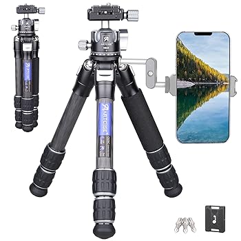 【中古】ARTCISE 22.5mm 管経ミニカーボン 三脚&28mmボール低重心雲台キット 軽量 持ち運びに便利 カメラ 卓上 三脚 CNCアルカスイス三脚ヘッド DSLR/一