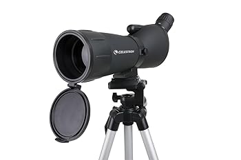 【中古】【未使用】Celestron 20-60x60 スポッティングスコープ フル三脚とソフトキャリーケース付き 完全コーティング済み 防水＆防曇