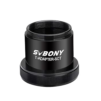【中古】SVBONY SV167望遠鏡アダプタ SCT 手ごわい 金属元素 Tアダプタ セレストロン5SE 6SE 8SE C5 C8 C9.25 C11 C14用 シュミットカセグレンプライムフォ その他-家電